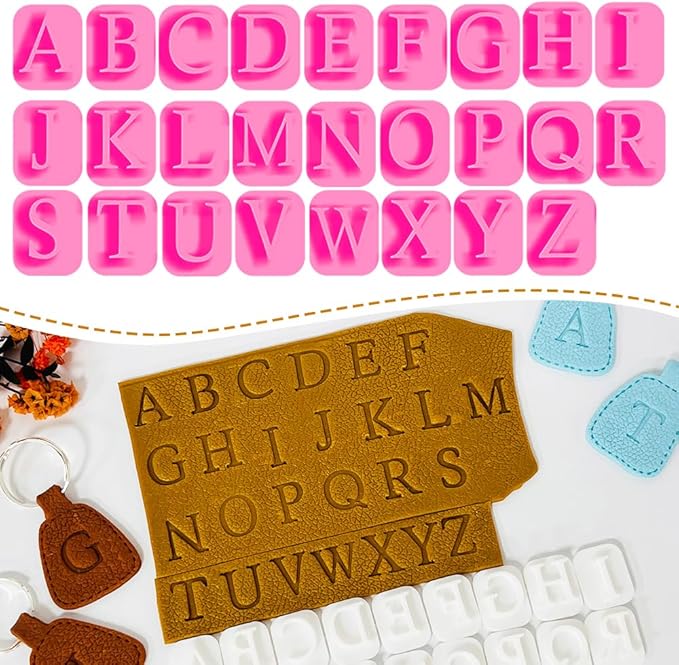 Xaekicr 26PCS Alphabet Polymer Clay Cutters Set – Uppercase Letter Clay Cutters for Polymer Clay Molds, Clay Tools for DIY Crafts, Leather, Baking