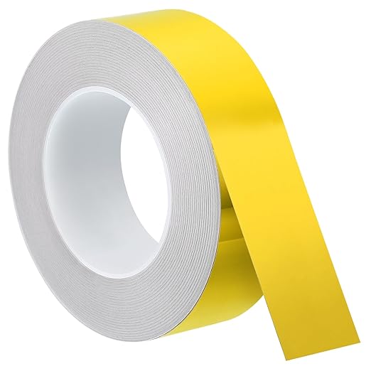 uxcell Metallic Tape, 1.57 in x 164 ft Self Adhesive Metalized Polyester Film Tape Waterproof Shiny Washi Tape for Walls Graphic Arts Gifts Wrapping Crafts Decoration, Gloss Gold