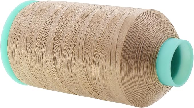 Mandala Crafts Size 46 210D T45 Bonded Nylon Thread - Natural 2843 YDs Tex 45 Heavy Duty Sewing Threads for Leather, Jeans, Weaving, Outdoor Marine Upholstery