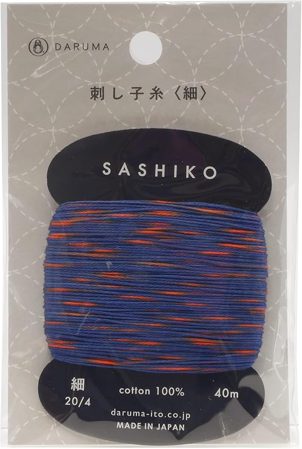 Yokota Daruma Sashiko Thread Single and Variegated Color (Sparkler, Thin 40M Card)
