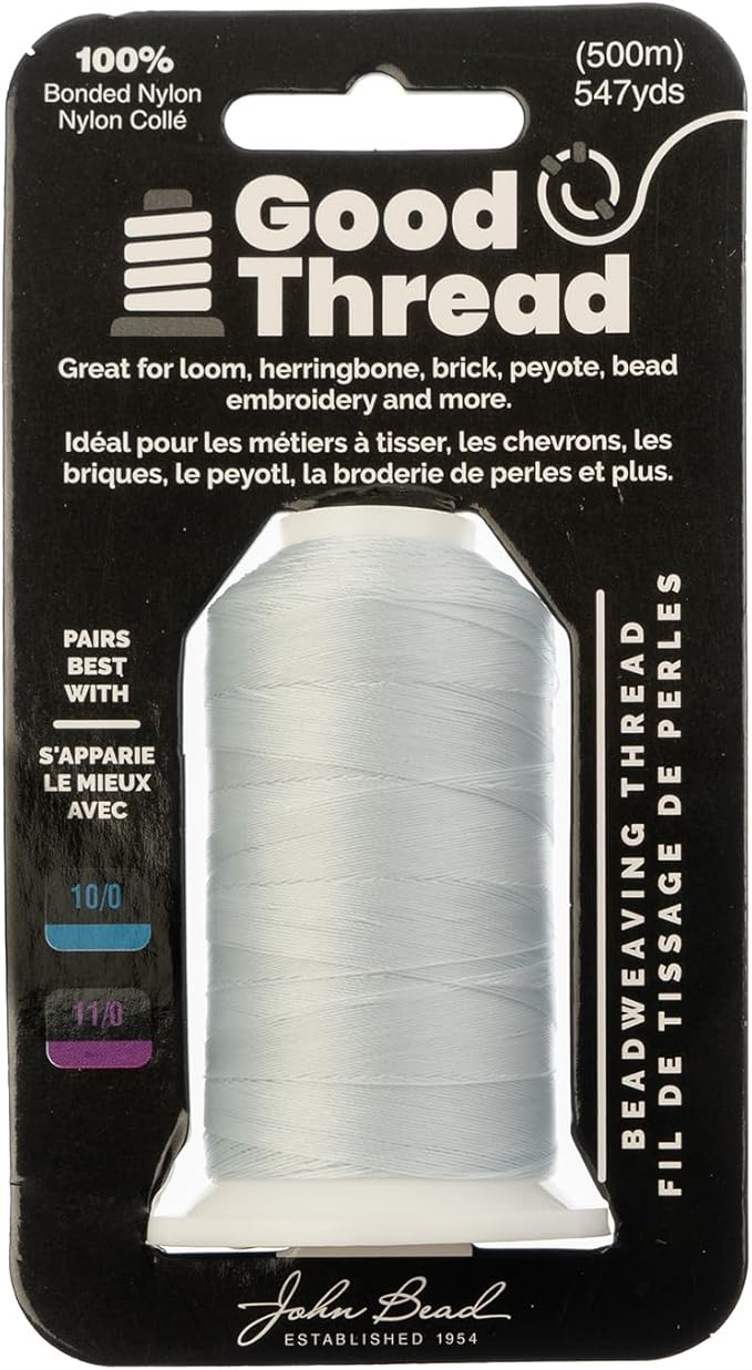 John Bead Good Thread 500m Spool Light Grey Bonded