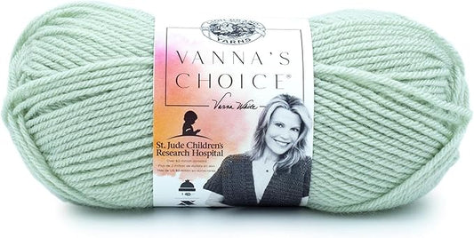 Lion Brand Yarn, Vanna’s Choice Premium Soft Yarn for Crocheting, Knitting, and Crafts, Lemon Pepper, 1 Pack