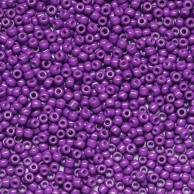 Bala&Fillic Dark Purple Color 3mm Seed Beads About 3600pcs/100Grams in Bag, 8/0 Glass Craft Beads for Making Bracelet and Necklace (Dark Purple)