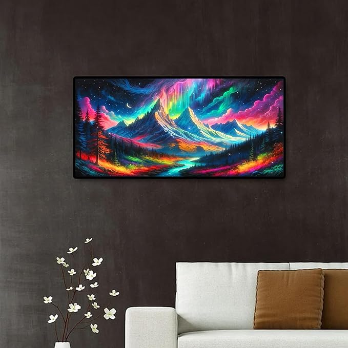 mrpwnle Northern Lights Diamond Art Painting Kit for Adults, Full Drill Large Aurora Crafts Gem Art Kit Landscape Mountain Diamond Art Painting Kit for Adults Beginner 27.6x15.8in