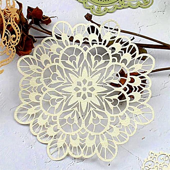 Vintage Scrapbook Paper Lace Cutouts for Scrapbooking Supplies,20 Pcs Decorative Retro Cutout Paper Frame for Junk Journals DIY Art Craft Album Planners