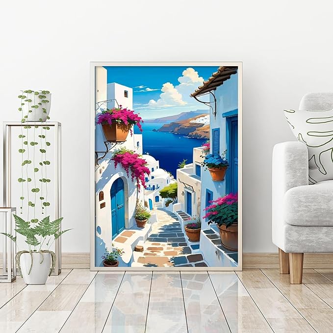 WUDWL Diamond Painting Kits for Adults - Landscaping DIY 5D Diamond Art Kits Full Drill Diamond Dots Paintings with Diamonds Gem Art and Crafts Home Decor 12x16inch ﻿