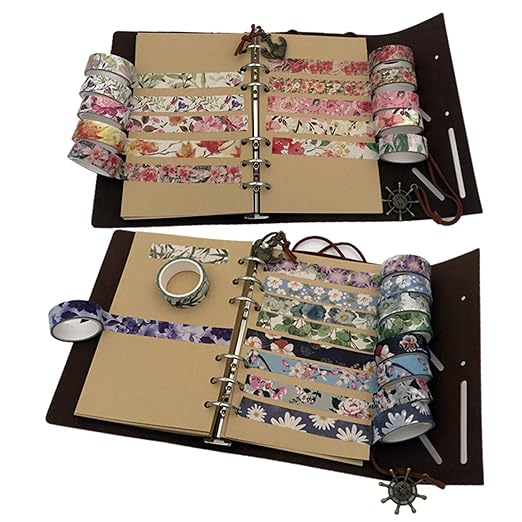 Floral Washi Tape Set 20 Rolls 15mm Wide Flower Decorative Paper Tapes for Scrapbooking, Journal, Planner, DIY Crafts, Gift Wrapping