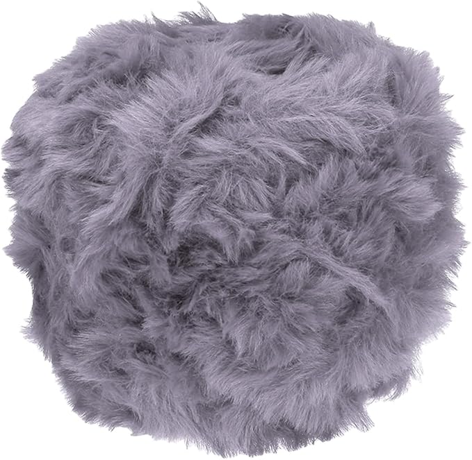 PATIKIL 70yds Faux Fur Yarn, Fuzzy Yarn Crochet Fluffy Yarn Soft Chunky Polyester Plush Fur Eyelash for Crocheting Knit Blanket Rug Sweater Scarf Hat Bear Craft, Violet Purple