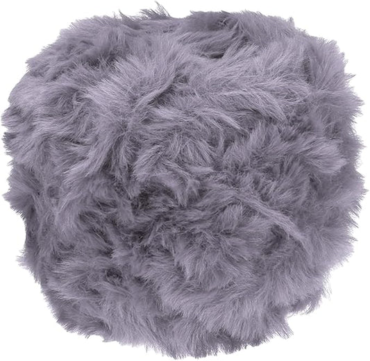 PATIKIL 70yds Faux Fur Yarn, Fuzzy Yarn Crochet Fluffy Yarn Soft Chunky Polyester Plush Fur Eyelash for Crocheting Knit Blanket Rug Sweater Scarf Hat Bear Craft, Violet Purple