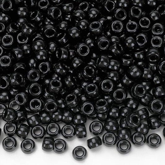 IOOLEEM Black Pony Beads,1200pcs Beads for Bracelets Making & Hair braiding, Kandi Friendship Bracelets & Jewelry Making.