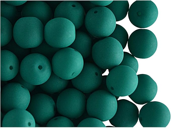 SCARA 100 pcs Czech Glass Round Beads 0.31 inches (8mm), Dark NEON (UV Active) Glass Beads for Jewelry and Bracelets Making, Beads for Bracelets, Bead kit Dark NEON Mix