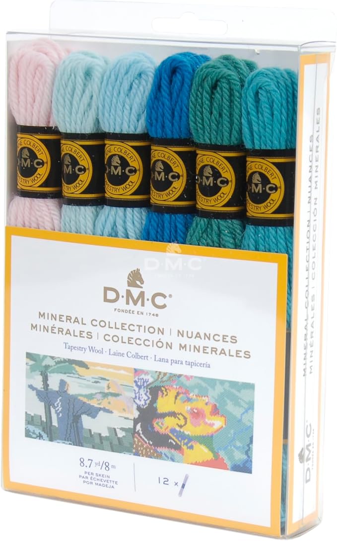 DMC Tapestry Wool - The Mineral Collection - 12 Count - 8.7 Yards Skeins