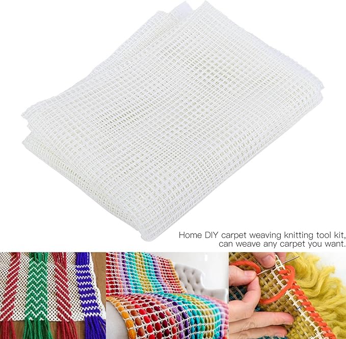 Moofey Latch Hook Canvas, Rug Hooking Mesh, Rug Making Kit Mesh Fabric Blank for Hook Carpet Tapestry DIY (150 * 100cm)