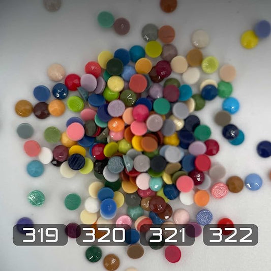 Carsilers Diamonds Painting Accessories,Replacement for Missing Round Drills 319 320 321 322,Rhinestone Resin Diamond Drill,4 Colors Beads Gems Stones,3500pcs per Color
