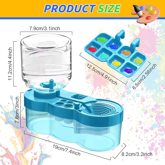 New Paint Brush Cleaner Tool,Brush Rinser Cup Painting Running Water Circulation Art Supplies for Acrylic,Watercolor and Water Based Creative Gift for Adult Artist Beginners Kids