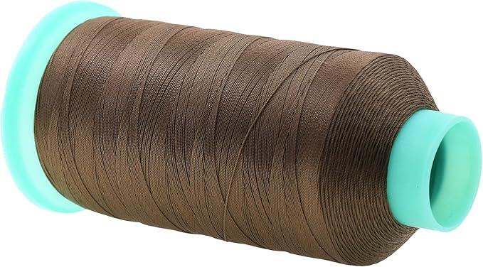 Mandala Crafts Size 92 280D T90 Bonded Nylon Thread - Coyote Brown 1100 YDs Tex 90 Heavy Duty Sewing Threads for Leather, Jeans, Weaving, Outdoor Marine Upholstery