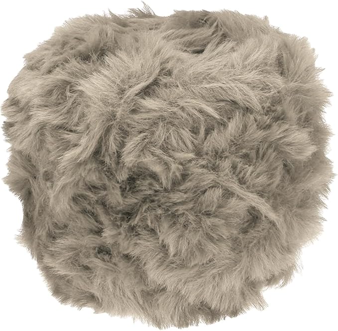 PATIKIL 70yds Faux Fur Yarn, Fuzzy Yarn Crochet Fluffy Yarn Soft Chunky Polyester Plush Fur Eyelash for Crocheting Knit Blanket Rug Sweater Scarf Hat Bear Craft, Khaki