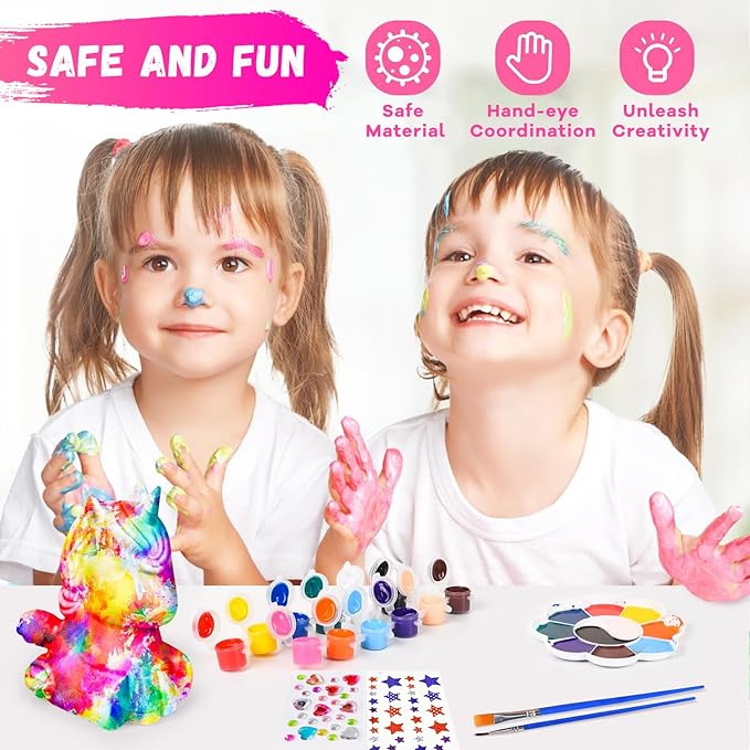 Cokiki Paint Your Own Unicorn Lamp Kit, Art Supplies DIY Crafts Night Light Painting Kit, Arts and Crafts for Kids Ages 8-12, Birthday Party Holiday Creative Gift for Girls Boys Ages 6 7 8 9 10 11 12+