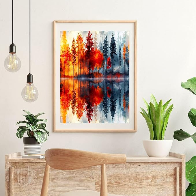 igoodom Diamond Art Kits for Adults, Landscape Diamond Painting Kit, Full Drill Round Landscape Diamond Art Kits, DIY Gem Art and Crafts for Home Wall Decor Gift 12x16inch