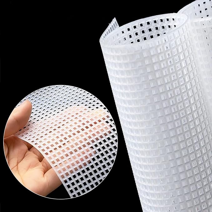 Allazone 30 PCS 7 Count Plastic Mesh Canvas Sheets 5.43 X 5.43 Inch Plastic Canvas Embroidery Crafting Acrylic Yarn Crafting Knit Crochet Projects Make Dividers