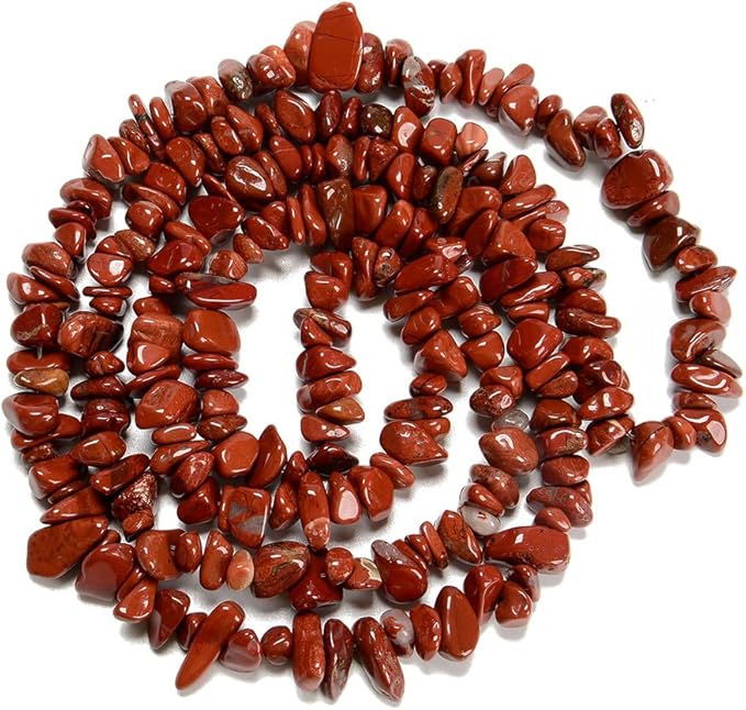 5-8mm Natural Red Jasper Gemstone Chips Beads Healing Crystals Waist Bracelets Necklace Kit Irregular Stone DIY Crafts Design Jewelry Making