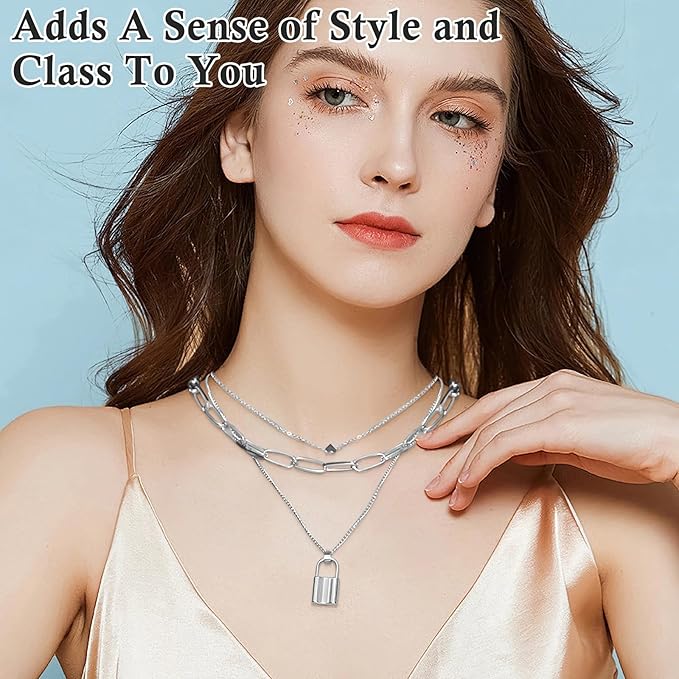 ROADPLUM 14Roll Silver Jewelry Making Kit - 102Ft Necklace Chains (Copper & Stainless Steel) with 2 Jewelry Pliers, 260+ Lobster Clasps, Jump Rings & Connectors