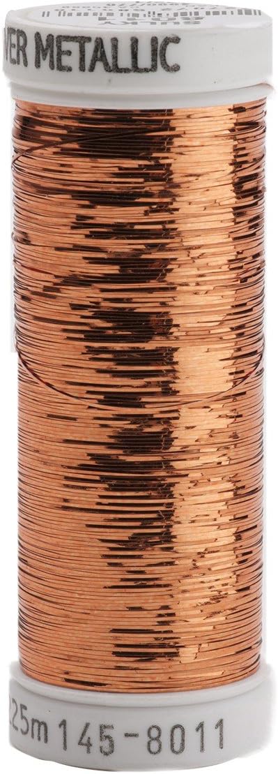 Sulky of America 215d 40wt Sliver Metallic Nylon/Polyester Thread, 250 yd, Light Copper