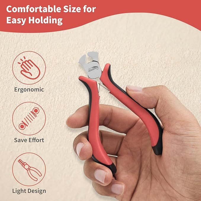 houseran end cutting pliers 4"-5 pack end cutting pliers for jewelry making with spring loaded for diy, craft, repairing