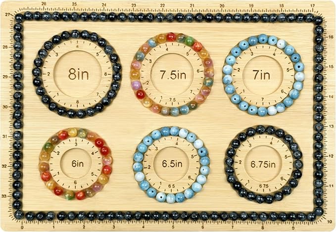 Petoysoso Bead Boards for Jewelry Making, Bamboo Beading Board, Bracelet Bead Board for Bracelet, Jewelry Making, Necklaces,DIY Small