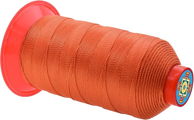 Mandala Crafts Size 346 210D T350 Bonded Nylon Thread - Rust 415 YDs Tex 350 Heavy Duty Sewing Threads for Leather, Jeans, Weaving, Outdoor Marine Upholstery