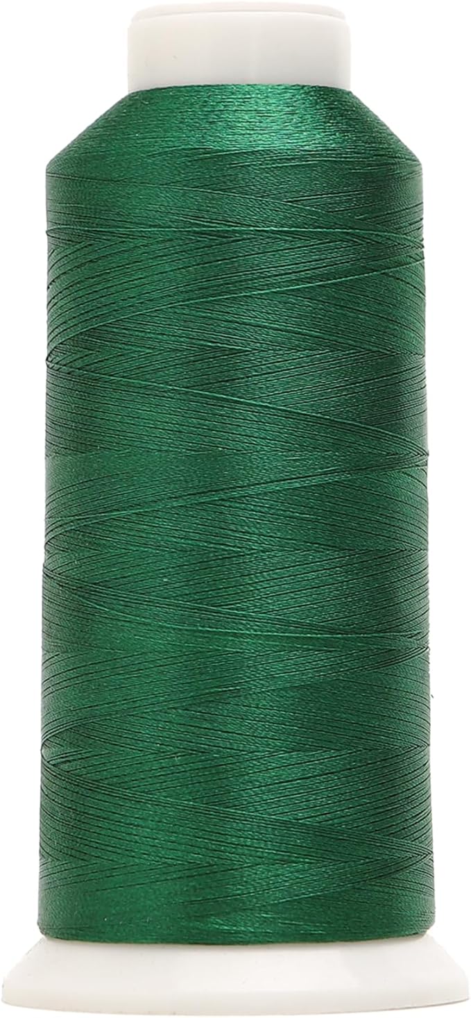 High Tenacity Polyester Embroidery Machine Thread 40WT(120D/2) 4000M Per Spool for Commercial and Domestic Embroidery Machine (Cadmium Green-1851)