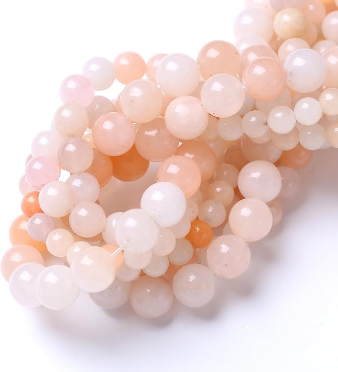 4MM 88PCS Streamer Powder Stone Beads for Jewelry Making Gemstone Round Crystal Bracelet Necklace