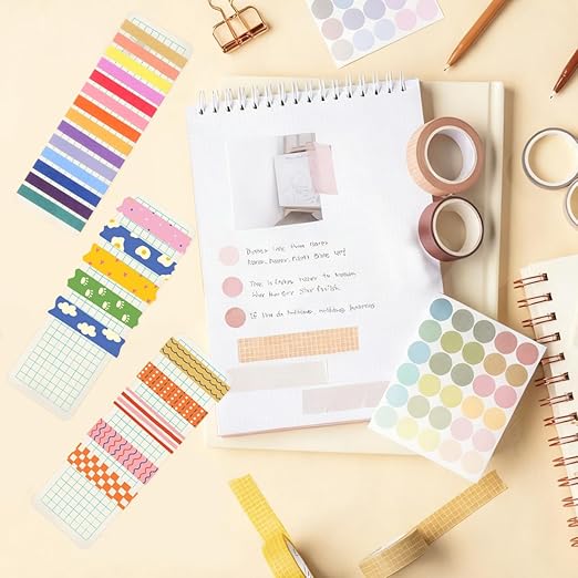 STOBOK 40Pcs Washi Tape Board Dispensers for Scrapbooking DIY Crafts and Planner Supplies Thickened Round Corner Design for Home Office and School Use
