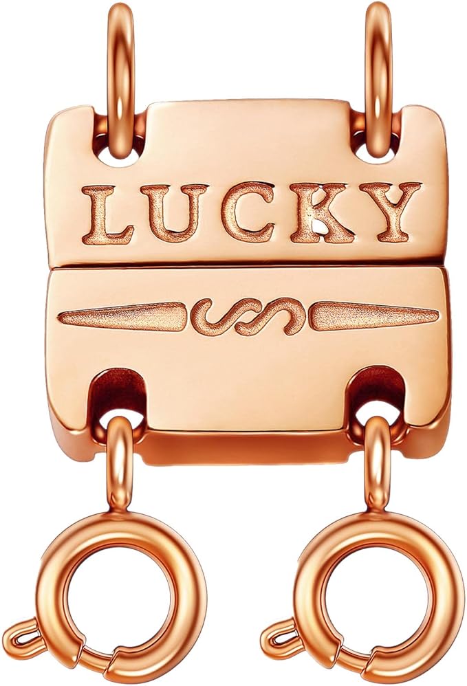 dailyacc lucky necklace layering clasp 18k gold and silver strong multiple necklace clasps for layered look separator
