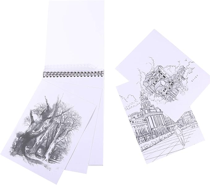 Bachmore Sketchpad 9X12 Inch (57lb/85g), 100 Sheets of Spiral Bound Sketch Book for Artist Pro & Amateurs | Marker Art, Colored Pencil