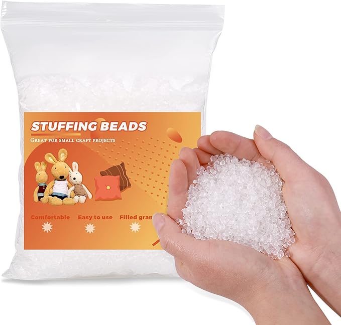 Stuffing Beads, 3.5oz Weighted Pellets for Stuffed Animals, Craft Rubber Beads for Stuffing Animals, Heavy Filler for Crafts - 100g