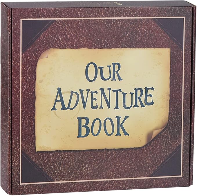 Our Adventure Book 12x12 Inch,Scrapbook Album Large Handmade Travel Scrapbook 60 Pages DIY Album for Anniversary,Wedding,Travelling,Writing,Baby,Friends,Family,Couple Gifts (Our Adventure Book)
