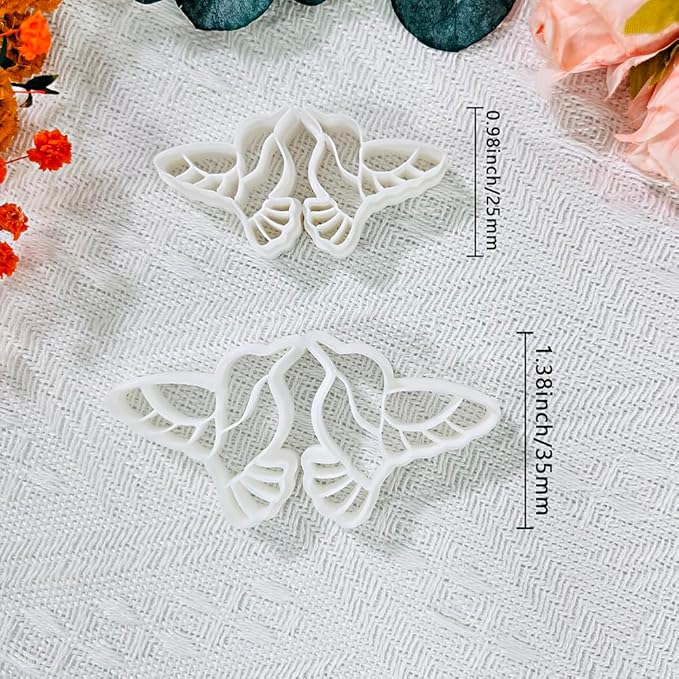 Xaekicr Hummingbird Polymer Clay Cutters – 4 Pcs Clay Cutters for Polymer Clay Jewelry, Bird Shape Clay Earring Cutters, DIY Clay Tools for Earrings and Crafts
