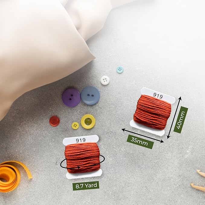 Embroidery Floss Kit and Refills - Cotton Threads - DMC Color Coding for Cross Stitch, String Crafts, Friendship Bracelets