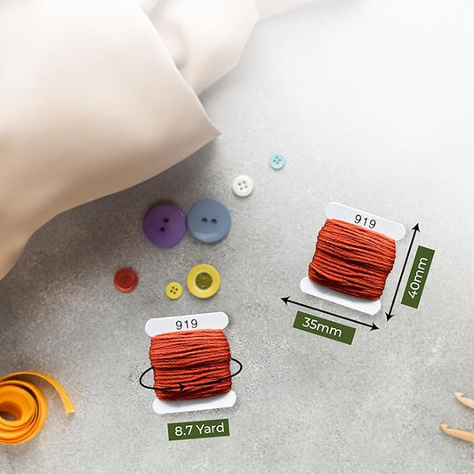 Embroidery Floss Kit and Refills - Cotton Threads - DMC Color Coding for Cross Stitch, String Crafts, Friendship Bracelets