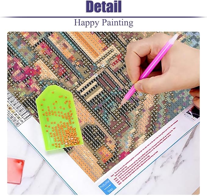 askkqtx Landscape Diamond Art Kits for Adults, Flowers Street Scenery Diamond Painting Kits, 5D DIY Full Drill Crystal Rhinestone Gem Art Craft Kits for Home Wall Decor 12X16 Inch