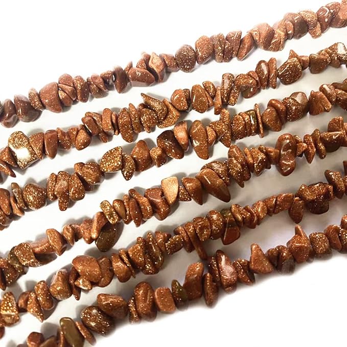 7-8mm Natural Gold Sandstone Gemstone Chips Beads Healing Crystals Waist Bracelets Necklace Kit Irregular Stone DIY Crafts Design Jewelry Making