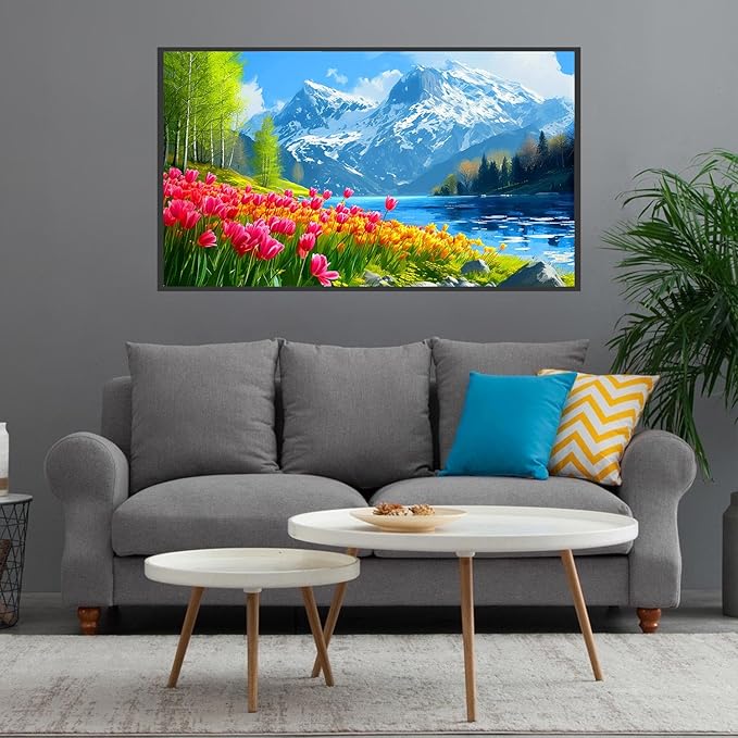 5D Extra Large Diamond Art Kits for Adults - Large Landscape Diamond Painting Kits for Adults Beginners, DIY Large Size Diamond Gem Art Dots Painting Kits for Home Walls Decor Gifts 27.6x16inch