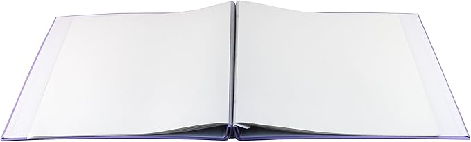 MCS Expandable 10-Page Fabric Scrapbook Album with Photo Opening Cover and 12 x 12 Inch Pages, 13.5 x 12.5 Inch, Lilac