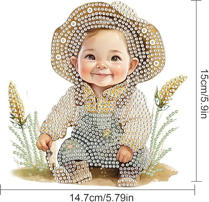 DIY Diamond Painting Ornament Hanging Sign Set Cute Farm-Style Diamond Art Hanging Kits DIY 5D Crystal Rhinestone Art Pendant Kit for Wall Door Window Decorations