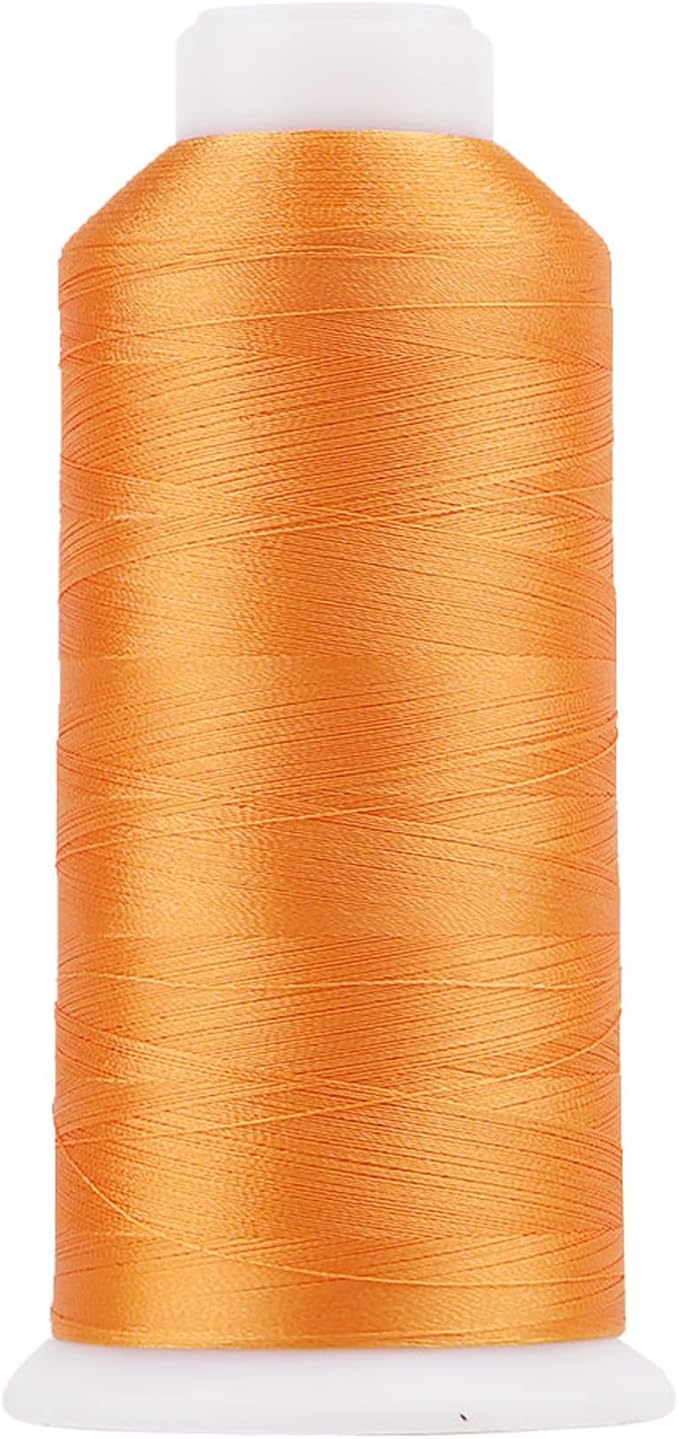 High Tenacity Polyester Embroidery Machine Thread 40WT(120D/2) 4000M Per Spool for Commercial and Domestic Embroidery Machine (Marmalade-1755)