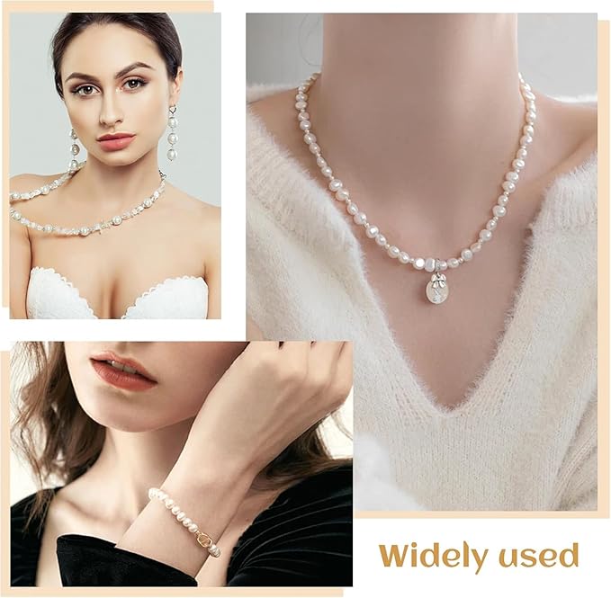 Pearl Beads for Jewelry Making Bracelet Making Kit for Adult Pearl Beads for Bracelets Bracelet Bead Kits Jewelry Making Kit for Necklaces Earrings DIY Crafts