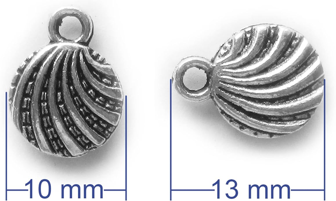 Heather's cf Silver Sea Charms – Antique Pendants, Non-Tarnish, Lead-Free & Nickel-Free, Bulk Ocean Animal Charms for DIY Jewelry, Bracelets, Necklaces, Earrings, Beach Craft Supplies (Sea Animals)