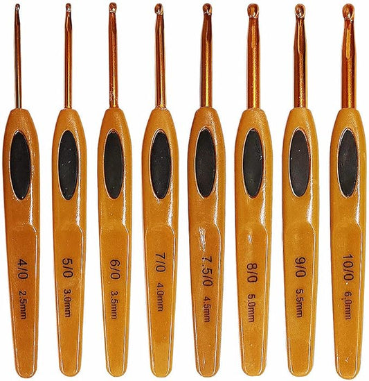 Crochet Hooks Set,Ergonomic Crochet Hooks with Number Marks for Grandmothers,Moms,Children,Beginners