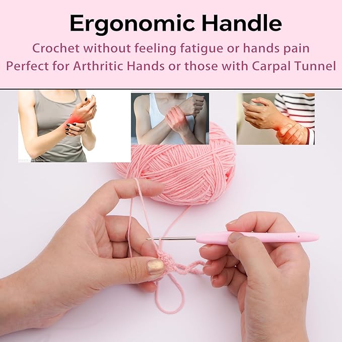 Small Size Crochet Hook Lace Crochet Needle, 1mm Crochet Hook, Ergonomic Crochet Hooks，Embroidery Thread Knitting Weaving Tool (1 mm)